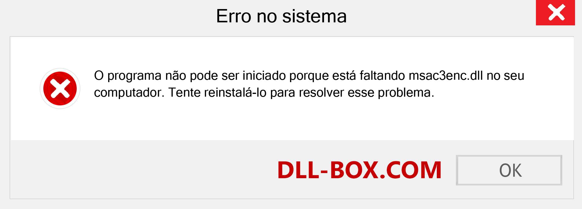 Arquivo msac3enc.dll ausente ?. Download para Windows 7, 8, 10 - Correção de erro ausente msac3enc dll no Windows, fotos, imagens